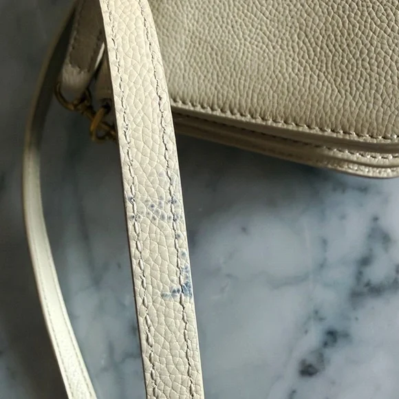 Quince Italian Leather Wallet Crossbody Purse Cream Minimalist Handbag - Picture 10 of 11